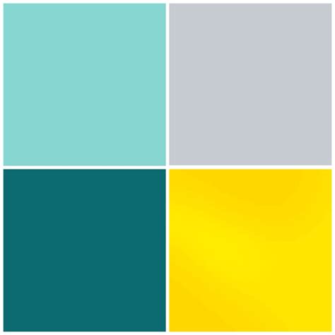 Colour Scheme Seafoam Grey Teal And Yellow In 2021 Blue Color