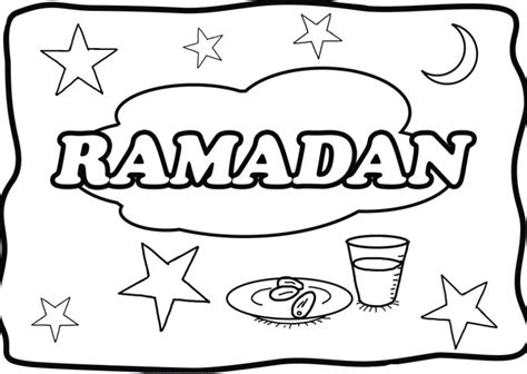 55 Gambar Mewarnai Anak Ramadhan