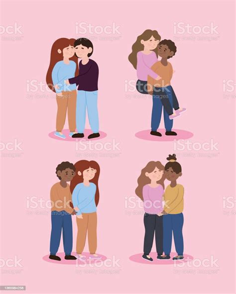 Set Different Couples Stock Illustration Download Image Now Istock