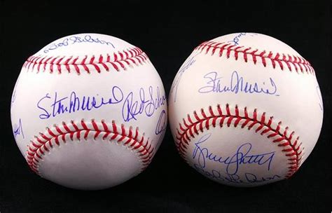 Baseballs Signed By St Louis Cardinals Hall Of Famers 2