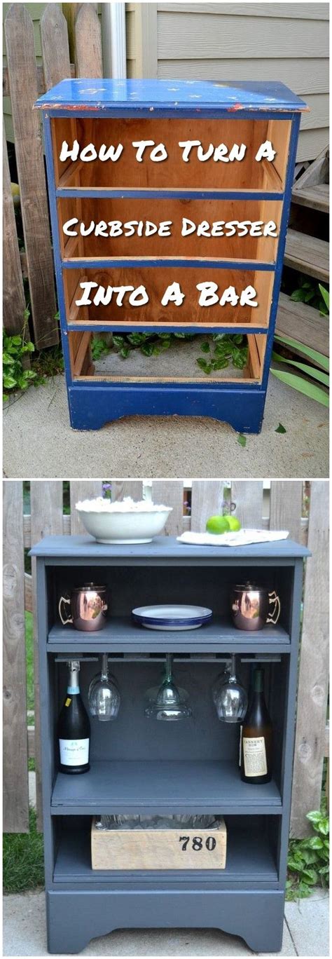 For The Home How To Turn A Curbside Dresser Into A Bar