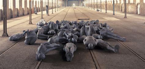 Variable sizes installation view, stadtraum, remise, vienna, austria Antony Gormley
