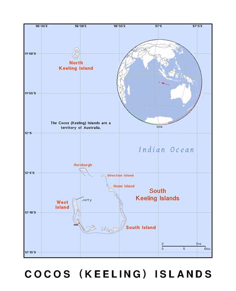 Maps Of Cocos Keeling Islands Detailed Map Of Cocos Keeling
