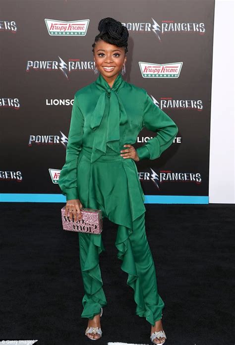 Christina Milian Wears Wig At Power Rangers Premiere In La Daily Mail Online