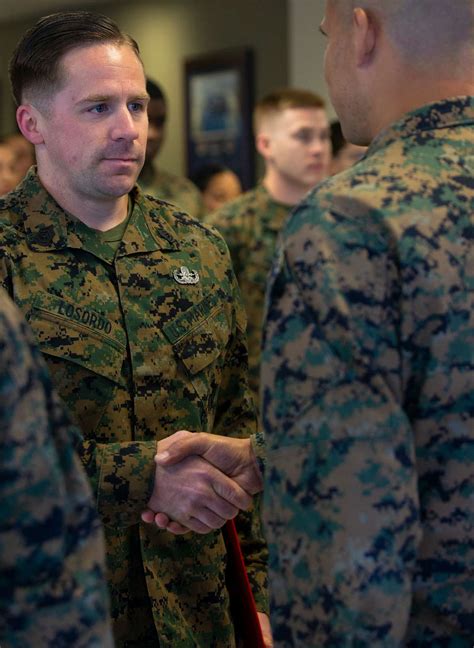 Three Marines Receive The Navy And Marine Corps Commendation Nara