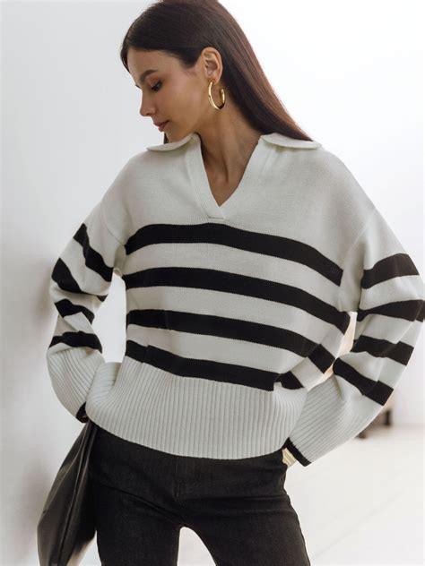 Oversized Striped Sweater Lichi Online Fashion Store