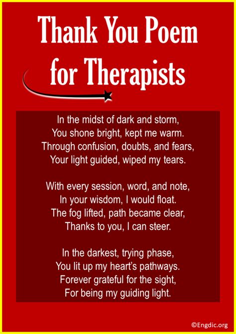 Top 10 Thank You Poems For Therapists Engdic
