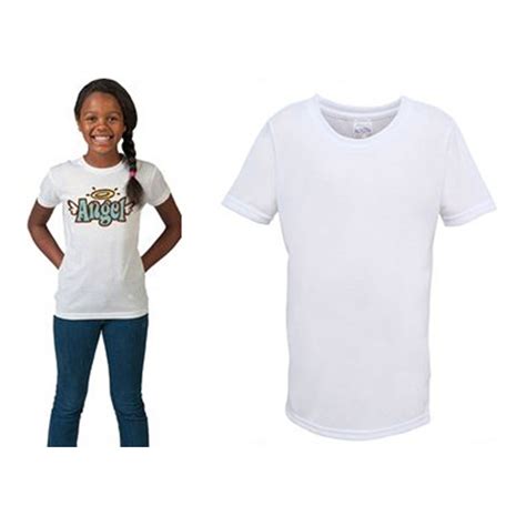 Plain White Sublimation Blank Polyester T Shirt For Children 345