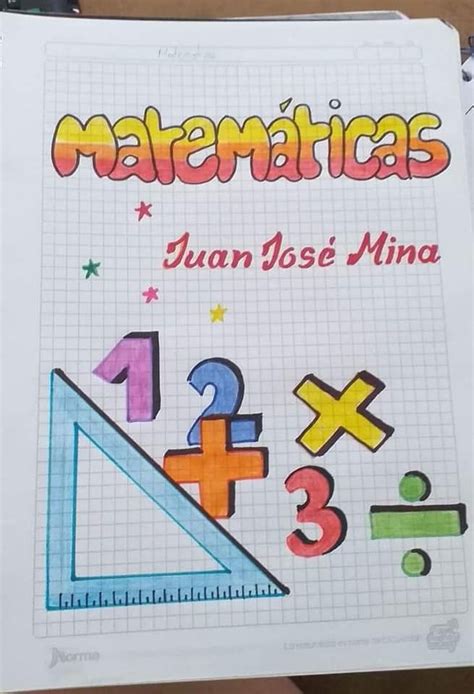 Matem Ticas Portadas De Matematicas Portada De Cuaderno De Ciencias