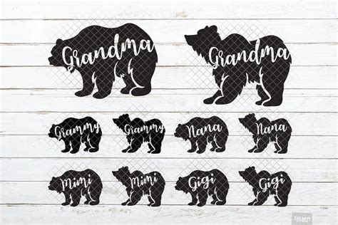 Grandma Bear SVG in SVG/DXF/EPS/JPG/PNG • OhMyCuttables