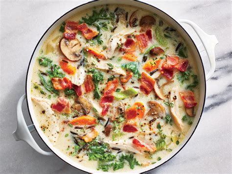 This easy homemade chicken noodle soup recipe is healthy, satisfying, and tastes incredible. Creamy Chicken and Wild Rice Soup Recipe - Cooking Light