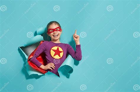 Child Playing Superhero Stock Photo Image Of Colourful 137309246