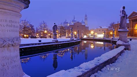 City At Night Snow 2013 Bing Widescreen Wallpaper Preview