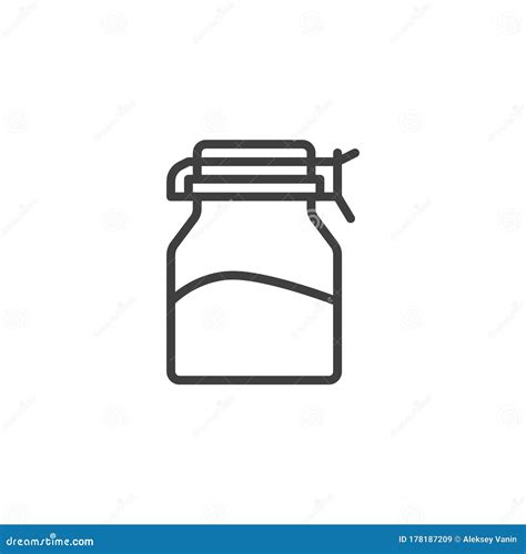 spices glass jar line icon stock vector illustration of food 178187209