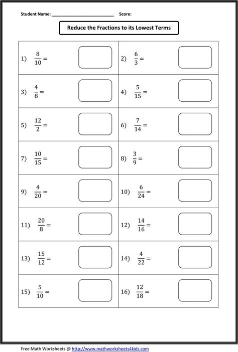 Math Worksheet Grade 3 Fractions
