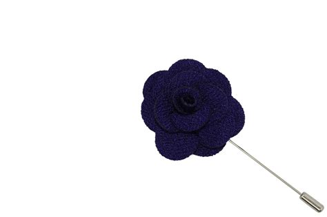 Dark Purple Lapel Flower Aristocrats Bows N Ties