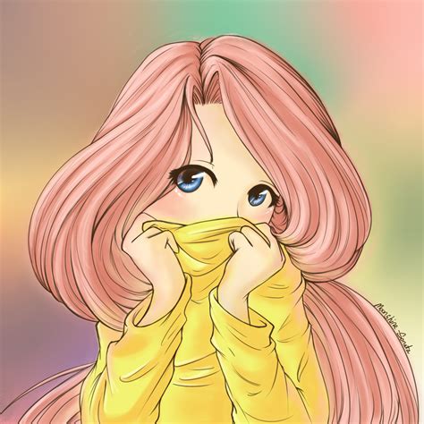 Human Fluttershy Colored By Lovely Words On Deviantart