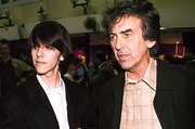George Harrison and son Dhani photographed at a guitar auction at ...