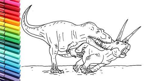 Here presented 64+ dinosaur drawing images for free to download, print or share. How to Draw T-Rex VS Triceratops - Drawing and coloring ...