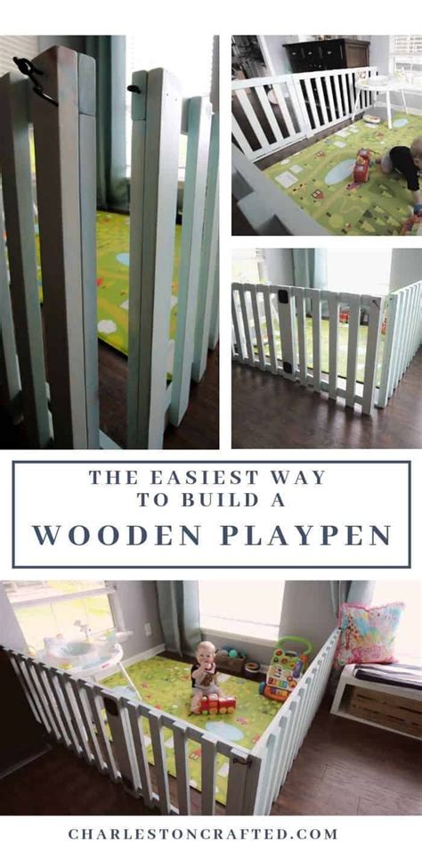 Green houses and pallet racking. DIY Wood Baby Playpen | Baby playpen, Diy baby gate, Baby play areas