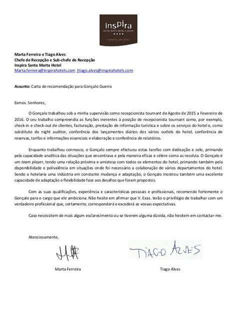 Exemplo De Carta De Referência Profissional Novo Exemplo