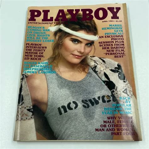 Playboy April Pom Linda Rhys Vaughn Mariel Hemingway Ed Koch