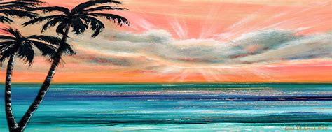 Sunset In The Tropics Painting By Gina De Gorna Fine Art America