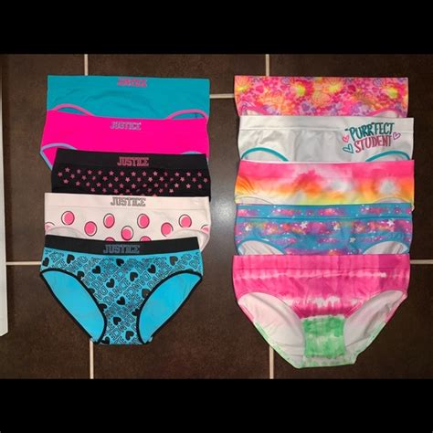 Clothing Shoes And Accessories Underwear Justice Girls Panty Underwear Girls