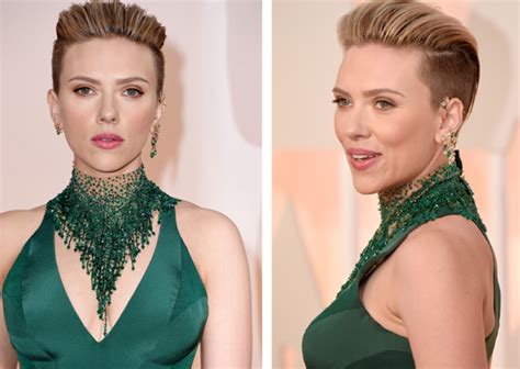 Scarlett Johanssons Golden Blonde Undercut