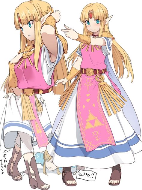 Link And Princess Zelda The Legend Of Zelda And More Drawn By Shiseki Hirame Danbooru