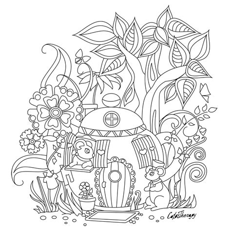 Polish your personal project or design with these mushroom house coloring pages transparent png images, make it even more personalized and more attractive. Pin on Color Therapy Coloring Pages