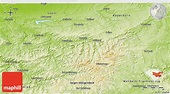 Physical 3D Map of Hochsauerlandkreis