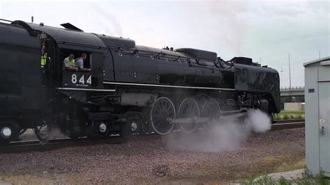 Union Pacific Steam Engine 844 At A Crossing In Council