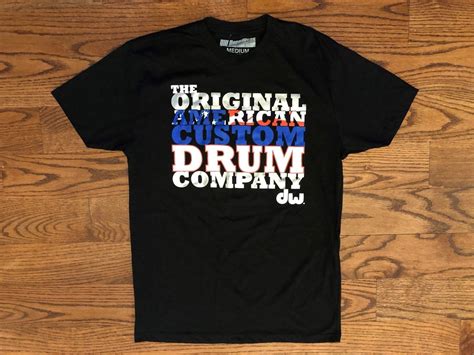 Size Medium Mens Dw Drumwear The Original American Custom Drum Company T Shirt Short Sleeve