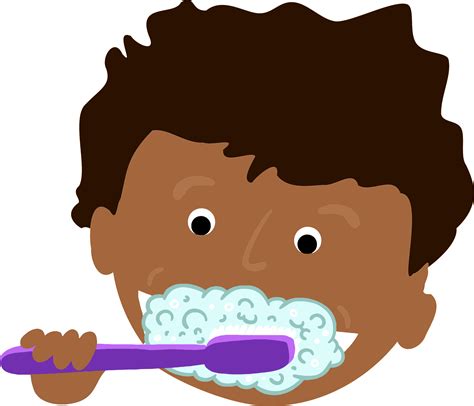 Pediatric dentistry oral hygiene kids dentistry center: Clipart - African Kid Brushing Teeth