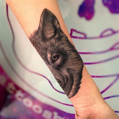 Half Wolf Tattoo On Forearm By Santiago Buriticá 3d Tattoos Wolf
