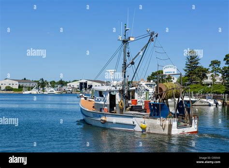 Fishing Boat Leaving The Harbor At Hyannis Barnstable Cape Cod