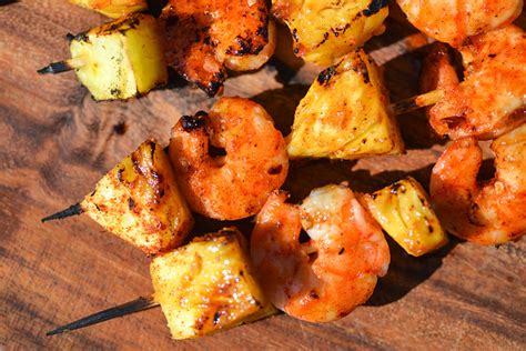 Grilled Sweet Glazed Tiki Shrimp Pineapple Skewers Recipe The Meatwave