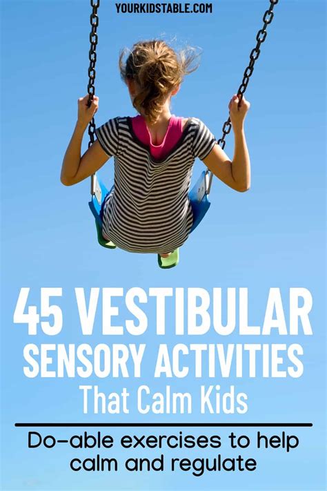 46 Essential Vestibular Activities And Input Ideas In 2023 Vestibular
