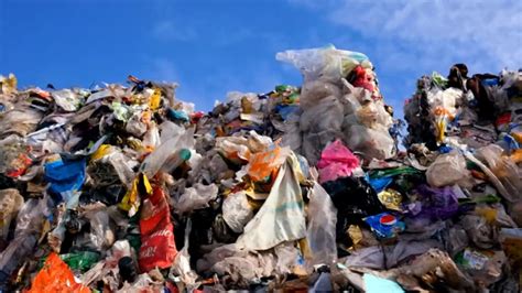 Food Waste Trapped Between Layers Of Plastic Waste In Us Landfills