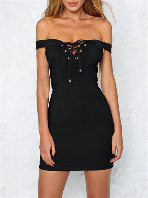 Sexy Women Low Cut Lace Up Mini Dress Online Discover Hottest Trend Fashion At