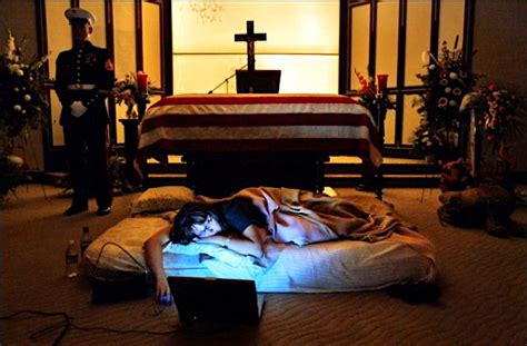 wife with marine watching over fallen american digest