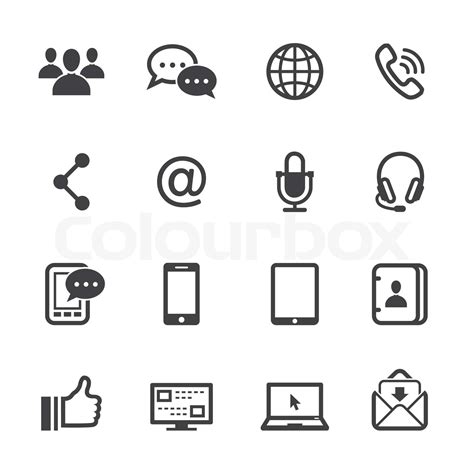 Communication Icons Stock Vector Colourbox