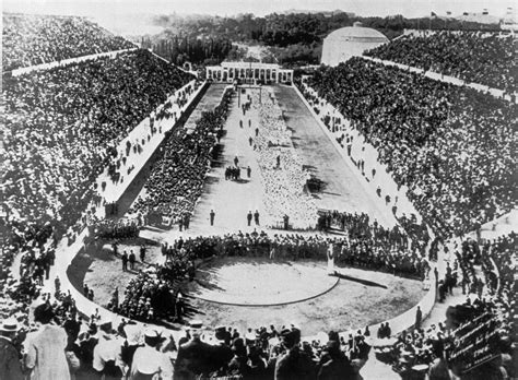opening ceremonies at first modern day olympic games in athens 1896 old historic photos