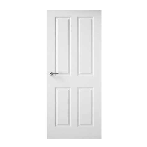 Premdor Internal White Primed Moulded Smooth 4 Panel Door