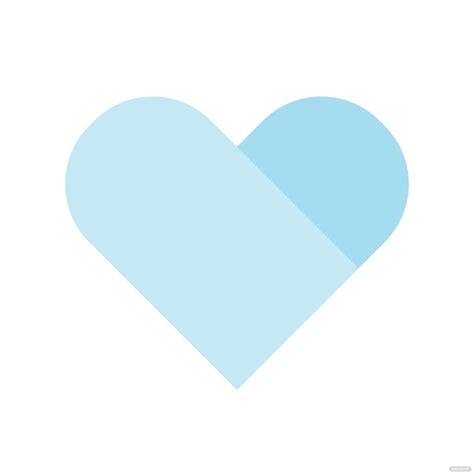 Baby Blue Heart Clipart In Illustrator Svg  Eps Png Download