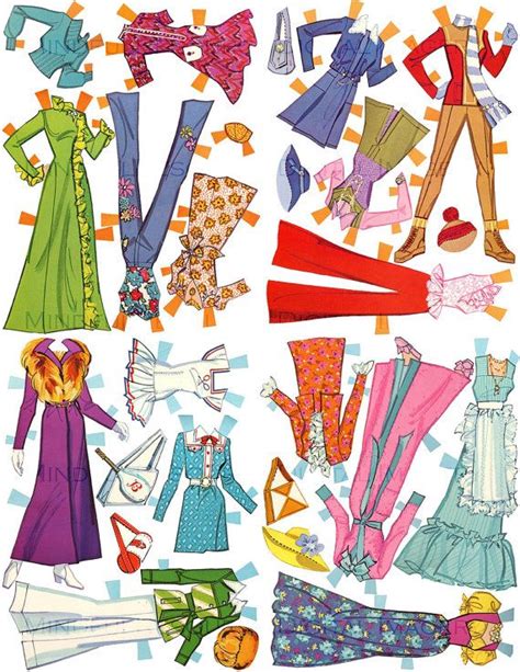 Barbie Paper Doll Sweet 16 Retro 70s Fashion By Mindfulresource