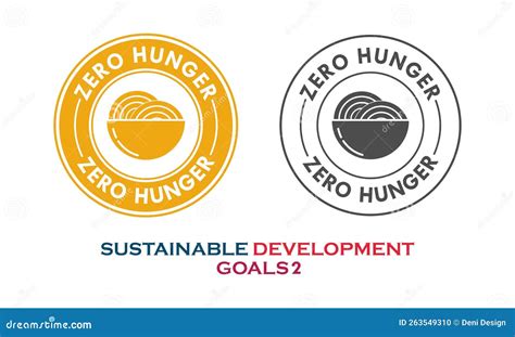 Sustainable Development Goals Zero Hunger Stock Vector Illustration