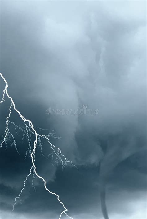 Lightning And Tornadoes Stock Photo Image Of Menacing 15897000