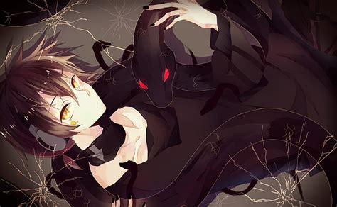 Hd Wallpaper Anime Boy With Snake Male Anime Character Illustration